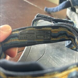 Teva Blue and Yellow Sandals with Durable Design